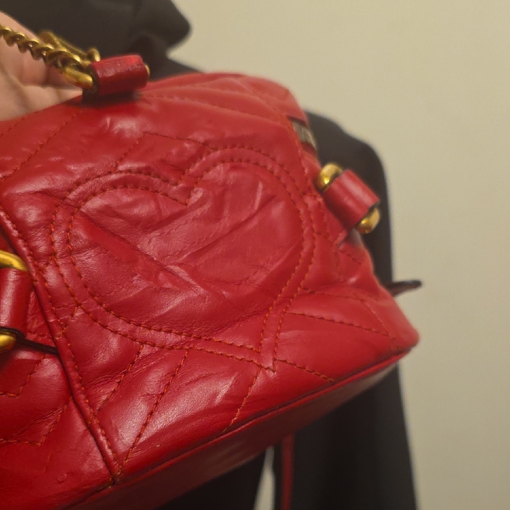 Gucci Red Quilted Leather Backpack - Picture 4 of 11